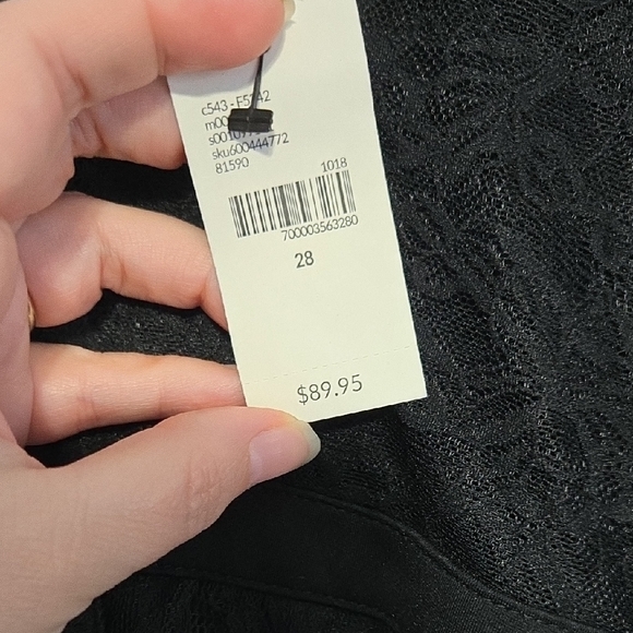 Lane Bryant Elegant Black Lace Sleeve Dress - Picture 4 of 6